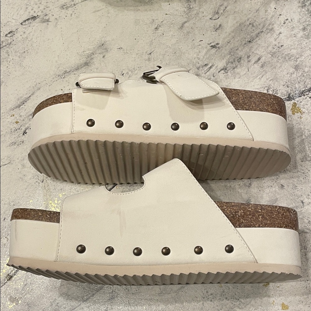 Altar’D State White Platform Sandals with Buckles size 7 - Picture 6 of 7